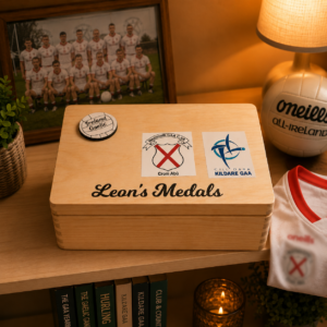 Gaelic Football Medal Box with club crests