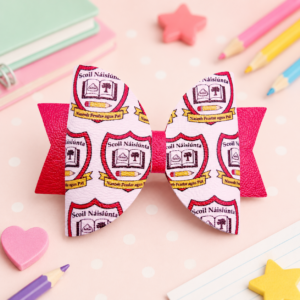 Hair Bow with primary school crest